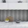 thumbnail image 5 of Peel and Stick Backsplash 10-Sheet 4"x4" Self Adhesive Mosaic Stick on Backsplash for Kitchen Marble Tile Sticker for Bathroom Kitchen Laundry Room Camper Shower Black, 5 of 9