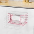thumbnail image 6 of Small Grocery Bag Holder,Wall Mount Trash Bag Holder Dispenser with Bamboo Top,Suitable for Garbage Bags of 100 Rolls under 13 Gallons,Pink, 6 of 8