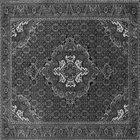 Ahgly Company Indoor Square Persian Gray Traditional Area Rugs, 6' Square