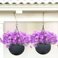 thumbnail image 5 of 20 Bundles Artificial Flowers Silk Flowers Outdoor Decoration, UV Resistant Faux Outdoor Plastic Greenery Shrubs Plants Artificial Fake Flowers Hanging Planter Home Garden Decor(Yellow), 5 of 5