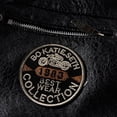 thumbnail image 2 of Men's Leather Sports Motorcycle Jacket - Stand Up Collar, Fitted Fit, Badge Details, 2 of 3