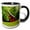 Black/White, variant on 3drose, Usa, Washington, Barn - Us48 Rdu0151 - Richard Duval, 11oz Two-tone Yellow Mug