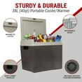 thumbnail image 3 of Koolatron Glacière/réchauffeur Électrique 12V, Réfrigérateur de Voiture Thermoélectrique 38L (40 qt), Porte Réversible, Gris, 3 of 5