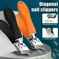thumbnail image 5 of 2026 New Wide Jaw Toenail Clippers for Thick Nails, Anti-Splash Slanted Nail Cutters for Ingrown Nails, Long Handle Black, 5 of 7