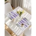 thumbnail image 5 of Purple Gray Placemats Set of 6, Vintage Country Abstract Gradient Aesthetic Placemats for Dining Table, Place Mats for Kitchen Tabletop, Waterproof Wipeable Dining Table Mats Set, 5 of 9