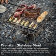 thumbnail image 3 of Parrilla plegable portátil para acampar, soporte para cocinar a la fogata, parrilla de acero inoxidable, 3 of 7