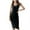 Black, variant on WQQZJJ Ladies Casual Round Neck Dress Solid Color Slim Comfortable Dress Tank Mid-Length Bottom Dresses