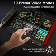 Tenlamp DJ Mixer Podcast Kit BM800-G10 Condenser Microphone Metal Stand Powered Mixer Bluetooth Rechargeable Battery