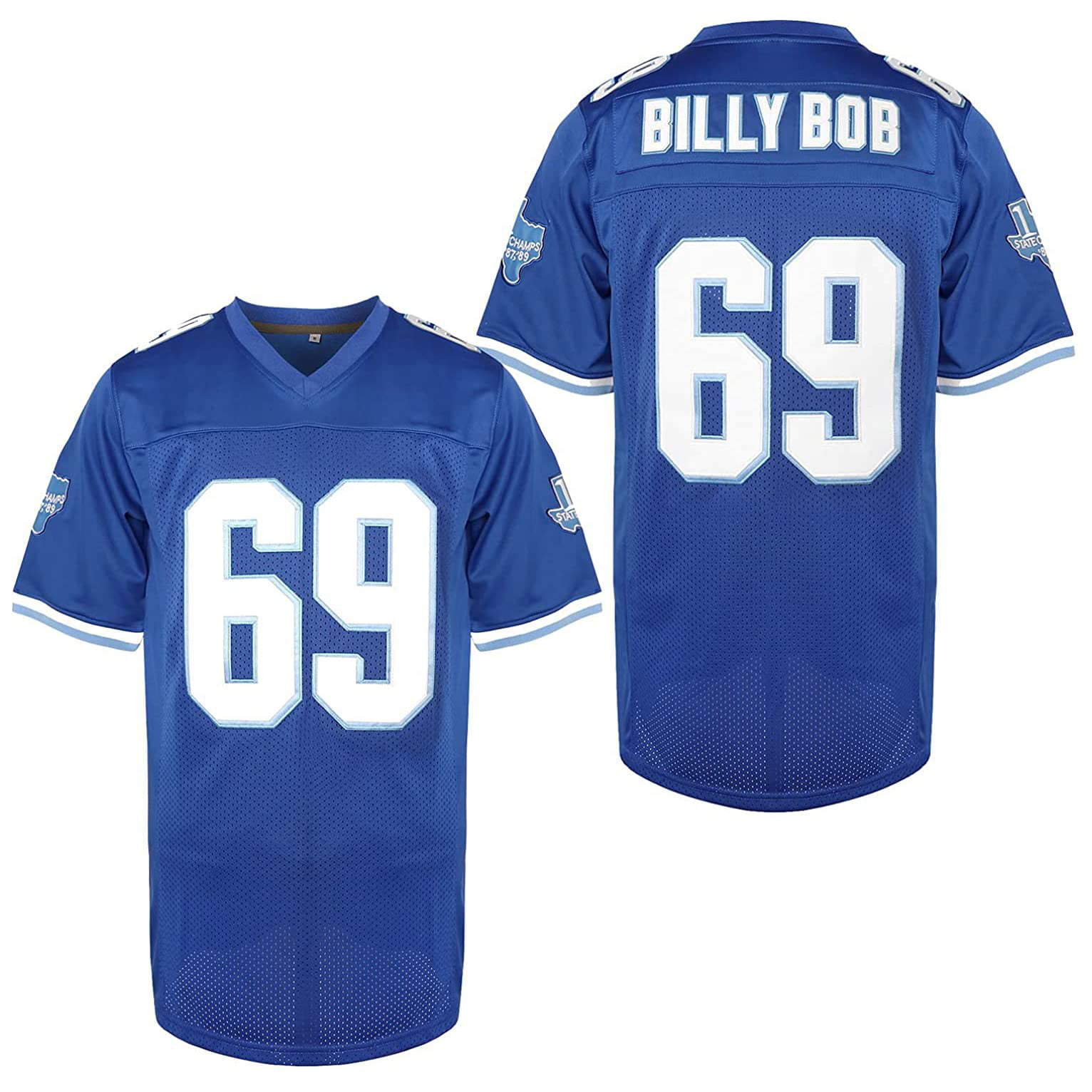 Men's 7 Harbor Varsity Blues Movie Football Jersey Stitched Sport Shirt Blue 7, S 