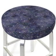 thumbnail image 3 of Bingfone Watercolor Indigo Padded Round Bar Stool Cover Cushion with Elastic Fabric Round Chair Seat - Watercolor Indigo, 3 of 7