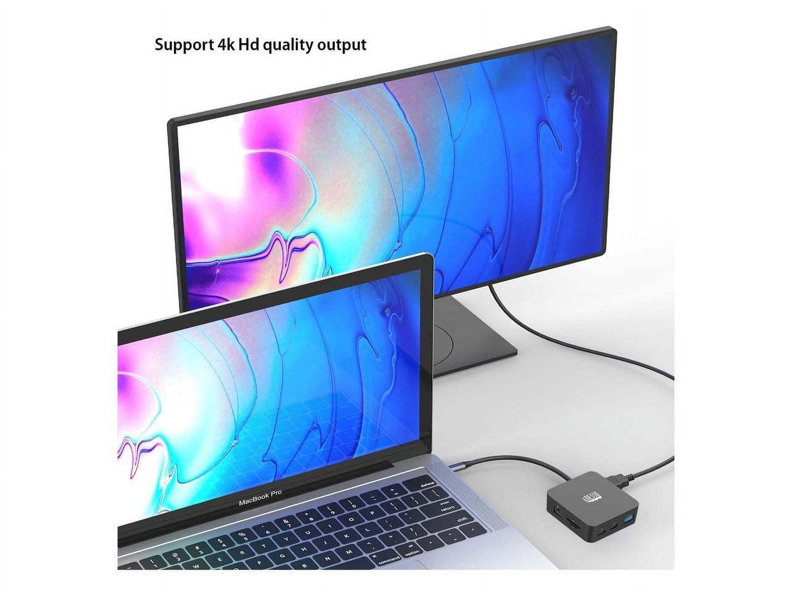 Adesso 11 in USB-C Multiport Docking Station(TAA Compliant), Black