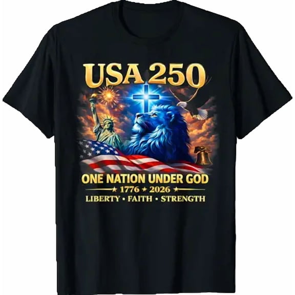 Usa 250 One Nation Under God 1776 2026 Gift For Men Women T-Shirt Hot Trending Shirt, Vintage Birthday Gift