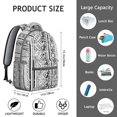 thumbnail image 6 of "Bohemian Laptop Backpack for College Students - 17” Laptop Compartment, Vintage Tribal Design, Durable Oxford Fabric, Spacious Campus Daypack for School, Work & Travel", 6 of 6