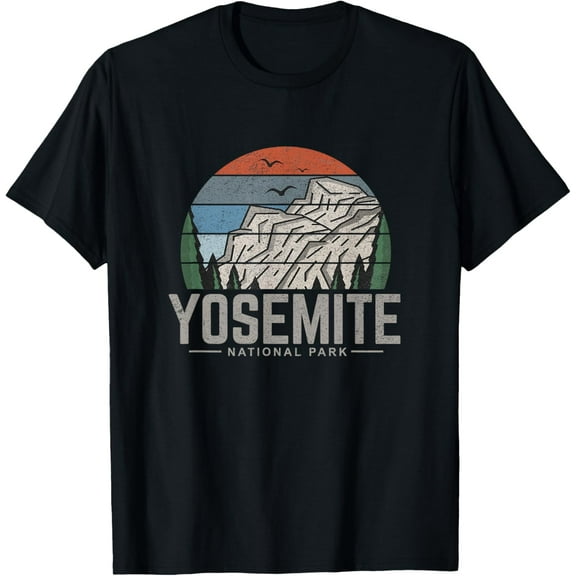 Vintage Retro Yosemite National Park Hiking T Shirt T-Shirt