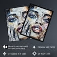 thumbnail image 2 of Artery8 Woman Face Newspaper Collage Portrait For Living Room Unframed Wall Art Print Poster Home Decor, 2 of 5
