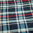 thumbnail image 4 of Dearfoams 3-Piece Blue, Red and Gray Plaid Quilt Set for Teens Adults Seniors, Full/Queen, 4 of 5
