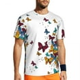 thumbnail image 2 of T Shirt For Men Fly Away Butterfly Butterflies Freedom Harajuku Gym T-Shirts Short-Sleeve Breathable, 2 of 7
