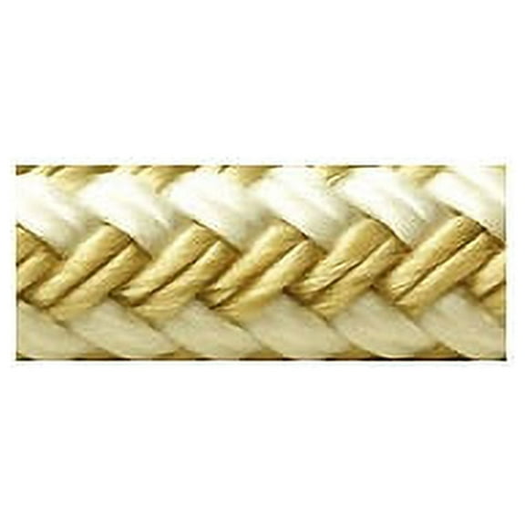 Seachoice Boat Anchor Rope, Double-Braid, Nylon, Achor Line, 3/8 In. X 200 Ft., Gold/White