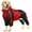 Red, variant on Dog Raincoat, Lightweight Rain Jacket, Adjustable 4-Legs Pet Poncho with Hood, Snow-Proof Dog Vest Rainwear, Rain Clothes Apparel with Leash Hole