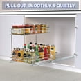 thumbnail image 2 of Bextsrack Pull Out Cabinet Organizer, 2 Layer Wire Basket Under Sink Slide Out Storage Shelf with Sliding Drawer Storage - Cabinet Opening, Silver, 2 of 7