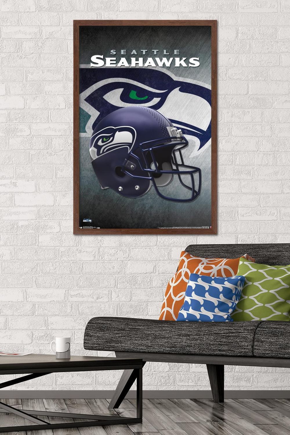 NFL Seattle Seahawks - Helmet 16 Wall Poster, 14.725" x 22.375" Framed