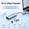 thumbnail image 4 of VILINICE USB C Hub, 9-in-1 USB C Dock Laptop Docking Station with 1080P HDMI, RJ45 Ethernet Multiport Adapter with Charging, USB 3.0, SD/TF Card Reader, Compatible with MacBook/PC/USB-C Devices, 4 of 10