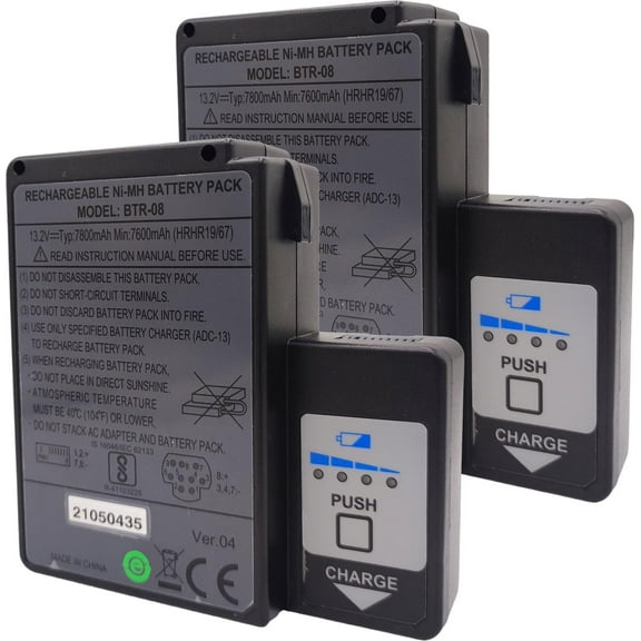 2x 13.2V BTR-08 FSM-60S FSM-60R Battery Pack Replces Fujikura BTR-08 Battery with Charging Adapter for Fujikura FSM-60S 18S 60R Fusion Splicer (7800mAh)