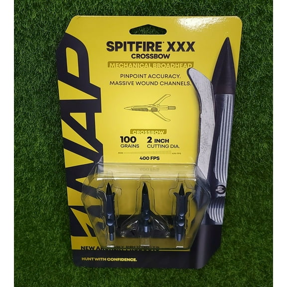 NAP New Archery Spitfire XXX Crossbow 100 Grain 2" Broadheads (3-Pk) NAP-60-146