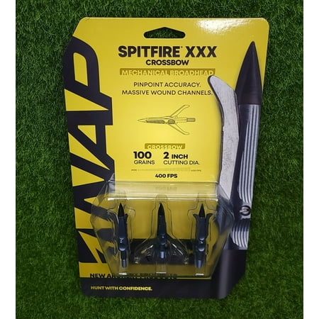 NAP New Archery Spitfire XXX Crossbow 100 Grain 2 Broadheads (3-Pk) NAP-60-146