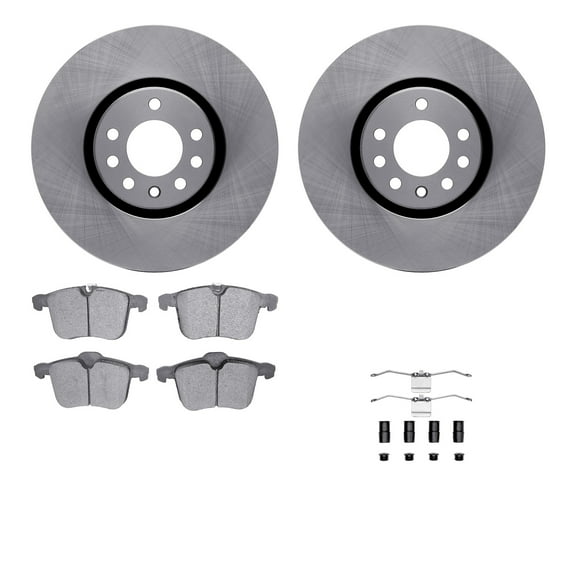 Dynamic Friction Company Front Brake Rotors with 5000 Advanced Brake Pads includes Hardware 6512-65105