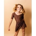 thumbnail image 2 of Leveret Girls Short Sleeve Skirt Leotard Neutral Solid Color Color: Brown Size: X SMALL, 2 of 2