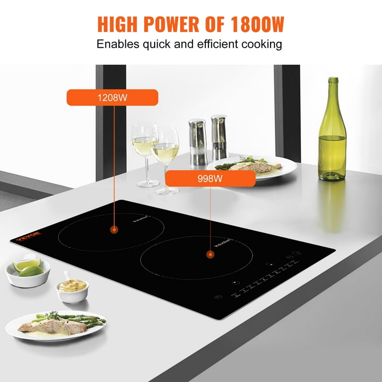 BENTISM 12 inch Double Cooking Countertop Electric Cooktop