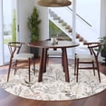 thumbnail image 3 of Round Rugs 7Ft, Spring Floral Round Area Rug Washable Indoor Throw Carpet, Vintage Botanical Watercolor Elegant Large Non Slip Circle Rug for Dining Room Playroom Home Decor Aesthetic, 3 of 8