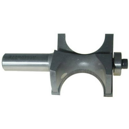 

Magnate 5831 Bull Nose (Half Round) Router Bit with Bearing — 1-1/8 Bead Diameter; 1/2 Shank Diameter; 9/16 Radius; 1-1/2 Shank Length; 1-15/16 Overall Diameter