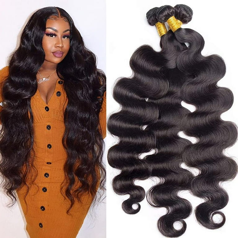 Brazilian Body Wave Bundles Human Hair 26 28 30 inch Bundles12A