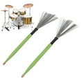 thumbnail image 4 of Drum Brush, Maple Rubber Steel Wire Instrument Brush 2PCS Compact  For Drummer, 4 of 7