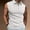 White#34, variant on Handshe Men's Sleeveless Zip Collar T-Shirt - Lightweight Quick-Dry Workout Top with Stand-Up Collar for Casual & Athletic Wear