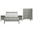 thumbnail image 2 of Alaterre Furniture Windsor 4-Piece Bedroom Set with Slat Full Bed, 2 Nightstands, and 5-Drawer Chest, Driftwood Gray, 2 of 3
