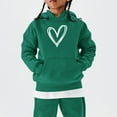 thumbnail image 2 of Ruyang Girls Oversized Heart Hoodies Fall Winter Trendy Pullover Hoodie Pocket Personalized Graphic Hooded Sweatshirts, 2 of 6
