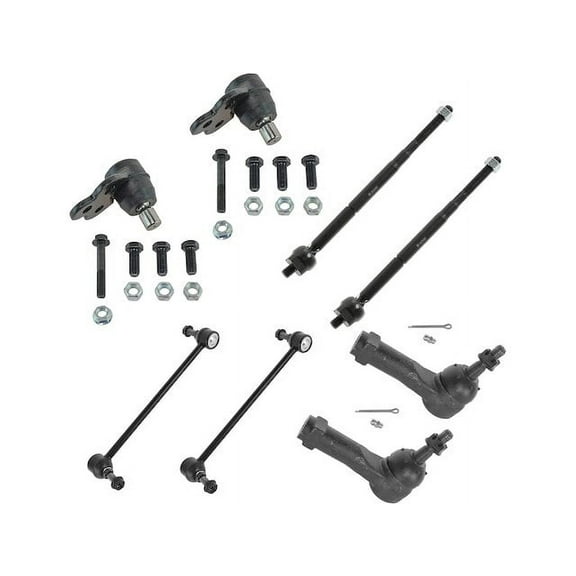 Front Ball Joint Sway Bar Link Tie Rod End Kit 8 Piece - Compatible with 2005 - 2007 Saturn Ion 2006