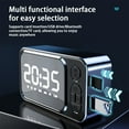 Digital Alarm Clock Mirror Surface Bluetooth Speaker Electronic Clock