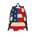 thumbnail image 2 of Picia American Flag Map Printed Canvas Daypack - Stylish and Durable Vintage Compact Backpack - Class, Work, Travel, or Laptop Bookbag,Organized Compartments-Small, 2 of 6