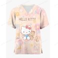 thumbnail image 4 of Tops con estampado de Hello Kitty Para Mujer, Para dentista uniforme de trabajo, enfermera, Uniformes médicos Para Mujer, ropa de trabajo Para Hospital, 2024, 4 of 6
