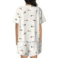 thumbnail image 3 of Picia Dachshund Dog Puppy Pajamas Sets for Women Soft Short-Sleeved Pjs with Lounge Shorts Two Piece Sleepwear-4X-Large, 3 of 9