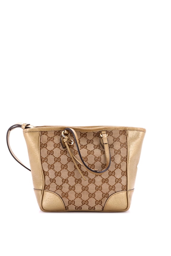 Pre-Owned Bree Convertible Tote GG Canvas with Leather Small By Rebag