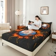 thumbnail image 4 of Castle Fairy Teenagers Sport Baseball Bed Sheets,Graffiti Splash King Sheets, 4 of 7