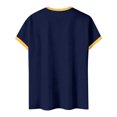 thumbnail image 4 of Women's Football Graphic T-Shirt, Women's Fashion V-Neck Short Sleeve T-Shirt with Letter Print for Casual Wear for Soccer Tournament 2026 Navy Size: L, 4 of 5