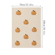 Guvpev Halloween Flannel Throw Blanket, 39.4" x 27.6" Soft Plush 3D Pumpkin Printed Decorative Blanket for Couch, Bed, Travel, Living Room, Cozy Fall Holiday Home Accent