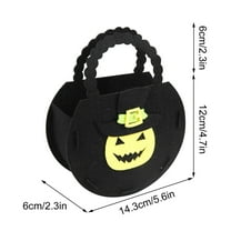 EUDIDV Spooky Candy Tote Halloween Handbag Non-woven Bag Ghost Children's Gift Candy Bag Halloween Props Supplies Jack-O'-Lantern Candy Bags