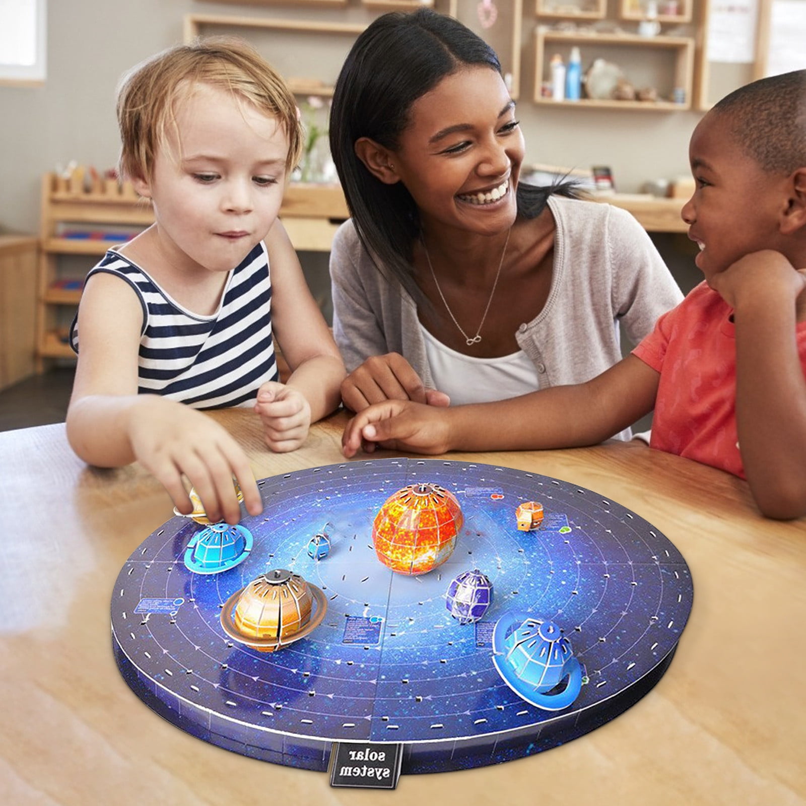 EGNMCR Eight Planets Three-dimensional DIY Puzzle Three-dimensional Puzzle DIY puzzle Birthday Gifts for Kids